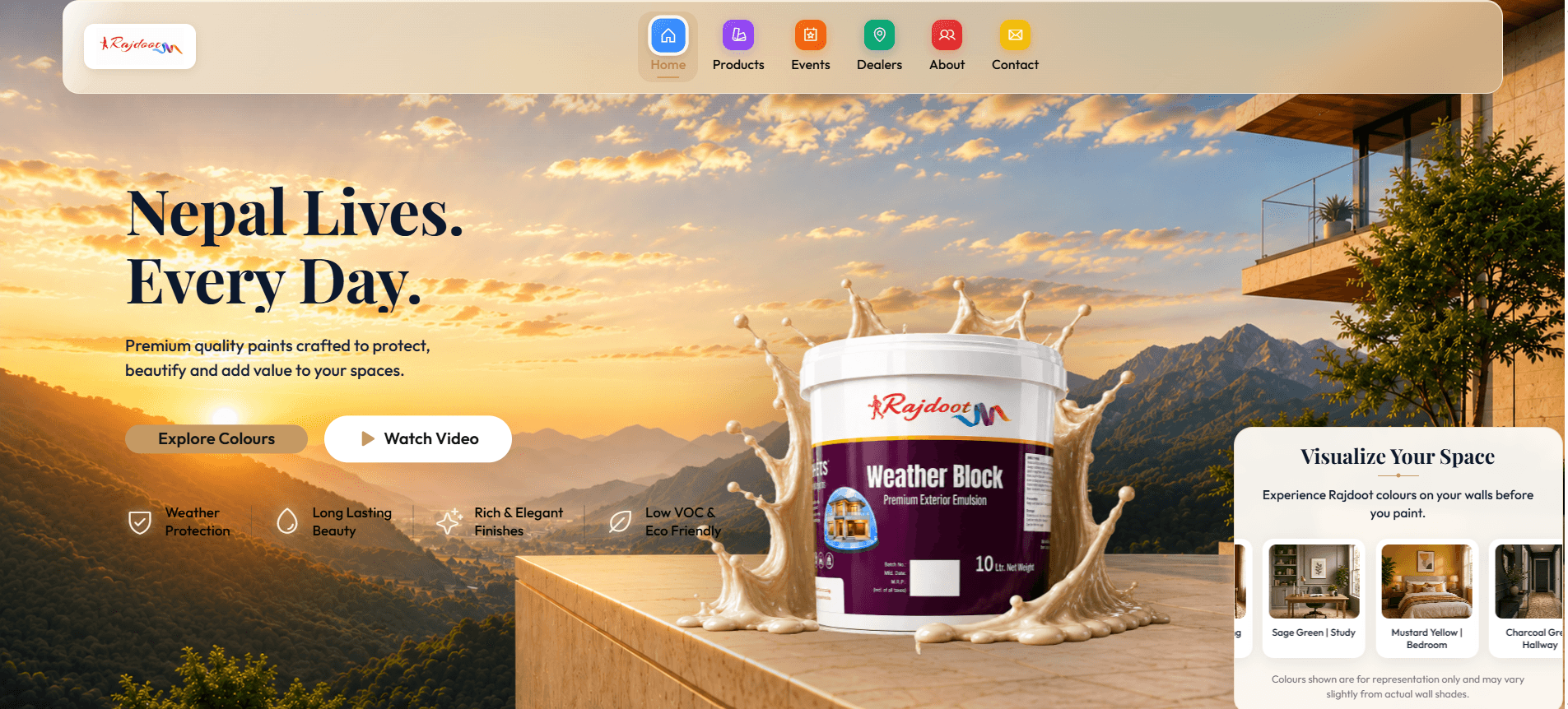 Rajdoot Paints Website